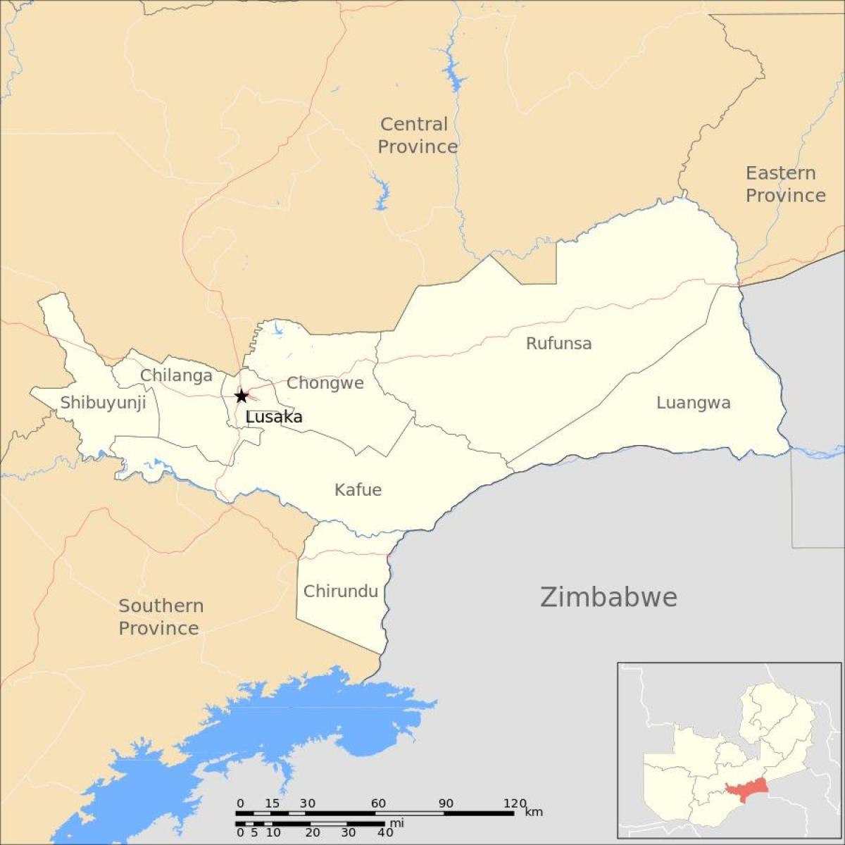 Карта лусака, Замбија