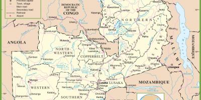 Мапа политичких Замбија